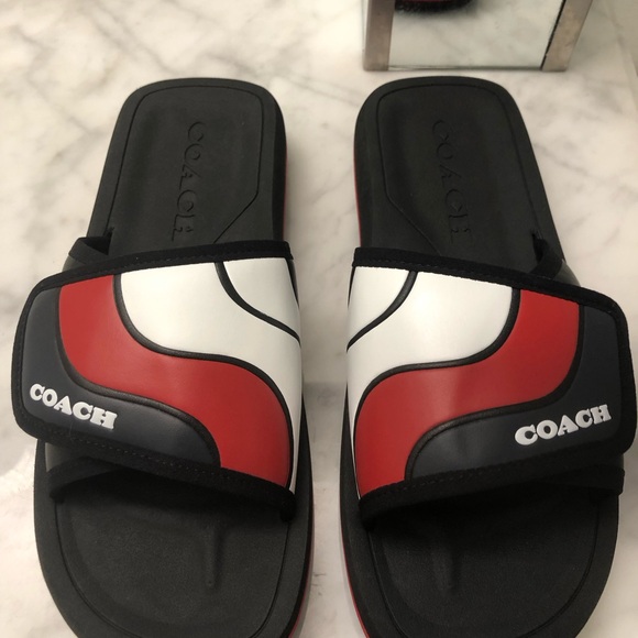 Coach Sport Sandal Men's Limited Edition Red and White - Picture 2 of 8